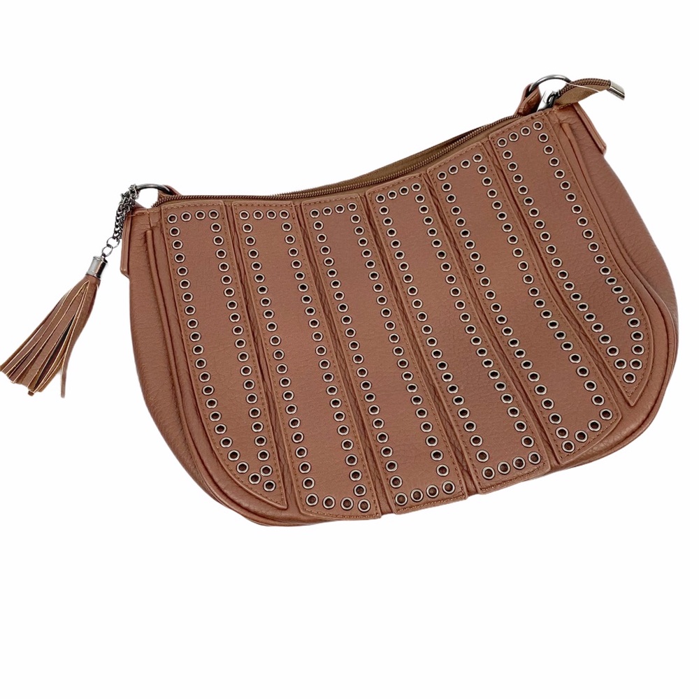 NWT Brown Stud Crossbody Purse One Size NEW